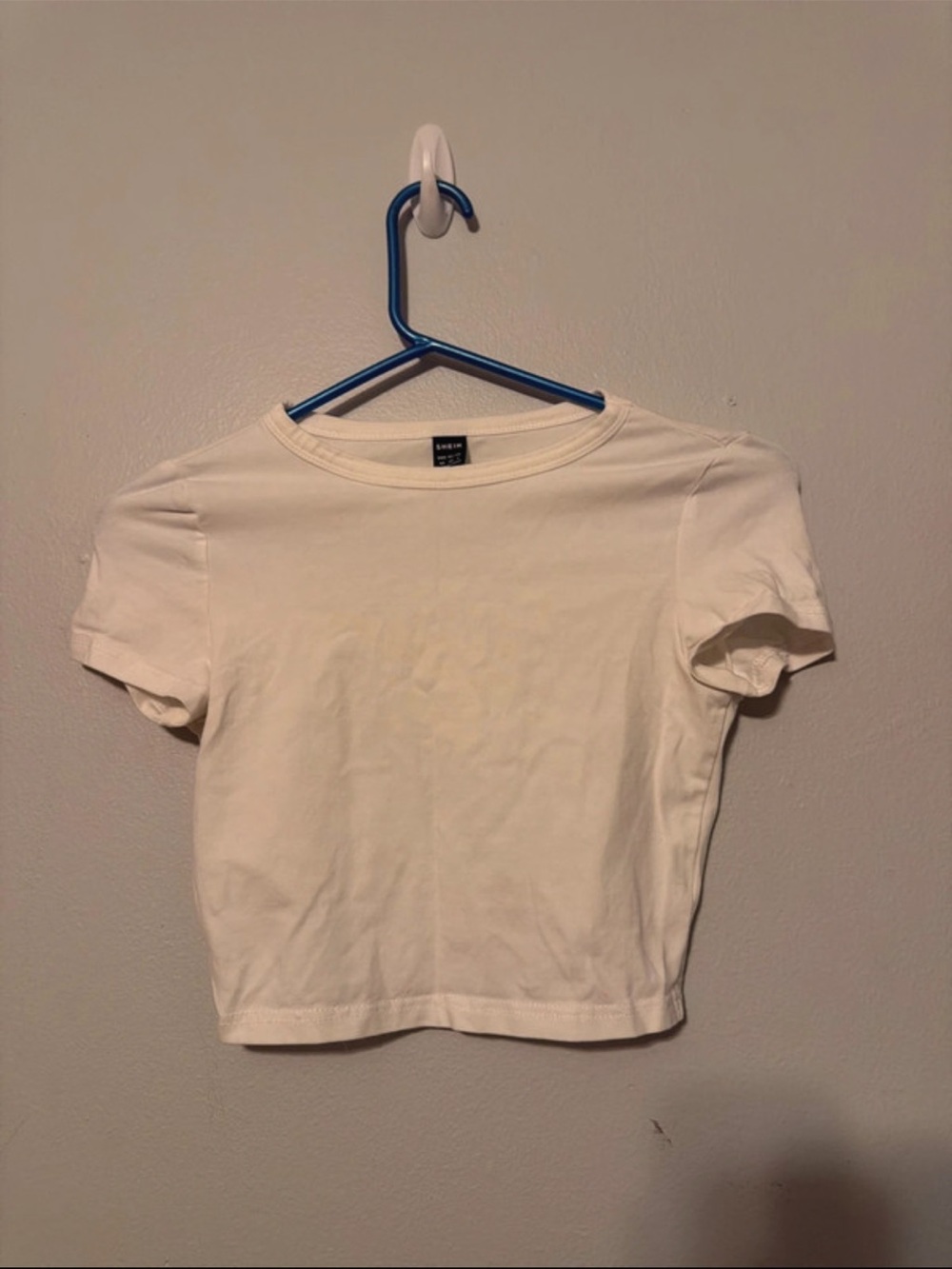 Women's White Cropped Tee - shein